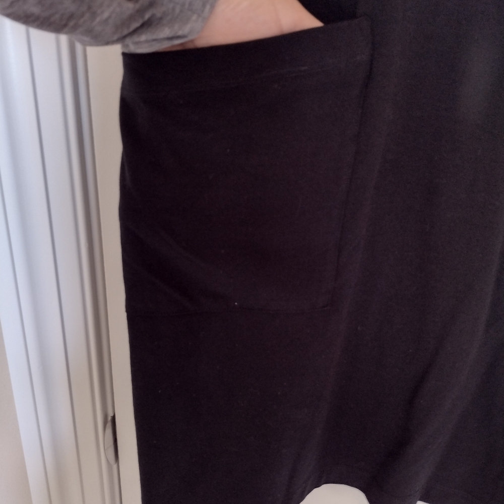 Eileen Fisher black organic cotton tunic dress - Picture 5 of 5